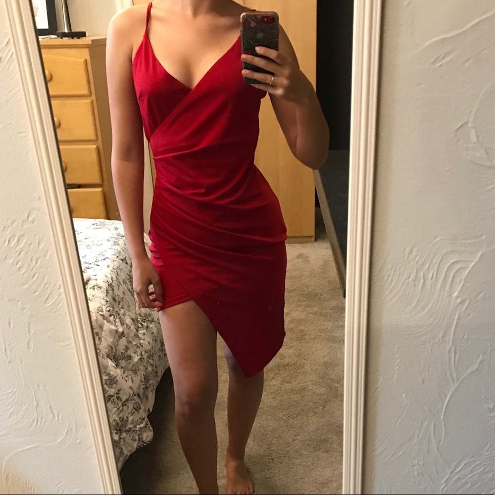 Red Wrap Dress